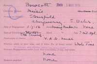Red Cross card Red Cross Card in name of Maisie Bowcott