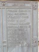 Name of Jane M (or M Jane) Owen on Swansea Cenotaph