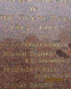 Cosheton War Memorial Frances Ethel Brace's name on War Memorial, Cosheston