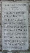 Name of May Prosser on Govilon War Memorial