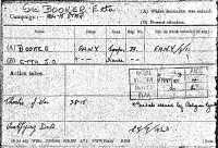 Record of medals awarded to Etta Booker. There are two separate cards in the National Archives, this one listing her as a Trooper then Nurse in the FANY